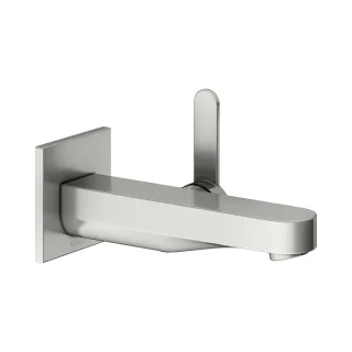 Keuco Waschtischarmatur IXMO 59516, eckig Wandmontage, 187 mm, Edelstahl-finish, 59516060302 59516060302