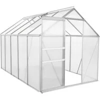 Zelsius Gewächshaus Aluminium Gewächshaus, 310 x 190 cm, 6 mm Hohlkammerplatten, Treibhaus, BxTxH: 190 x 310 x 195 cm