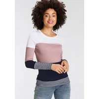 KangaROOS Longsleeve mit Langarm, figurbetonte Passform, Colourblocking-Optik