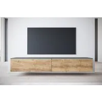Home affaire Lowboard LOWBOARD VERA, wahlweise mit oder ohne Beleuchtung, Modernes griffloses TV-Board, 180 cm TV-Schrank, stehend und hängend