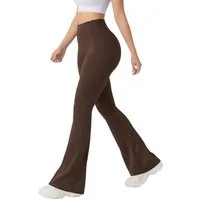 Smilodox Schlaghose Loreen, Flared Seamless Sportleggings, Schlaghose, Blickdicht Slim Fit Booty Yogahose, Elastisch Fitnessleggings, Gym, Freizeit