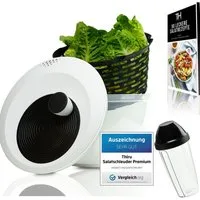 Thiru Salatschleuder Premium Salatschleuder 5L - Made in Germany - BPA Frei, 5 Liter, BPA frei, Rutschfest, Leichtes Kurbeln
