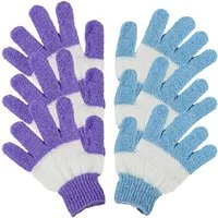 com-four Waschhandschuh Peeling-Handschuhe mit Gummibund, (3-St), Einheitsgröße, links und rechts verwendbar