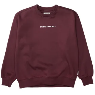 STACCATO - Kn.-Sweatshirt, oversized deep burgundy - Gr. - 152