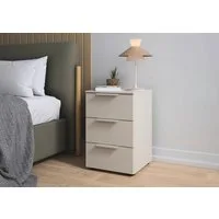 LeGer Home by Lena Gercke Nachtkommode Nachttisch Nachtschrank Nachtkonsole SERINA eleganter Eyecatcher (inkl. SOFT-CLOSE-FUNKTION), mit 3 Schubkästen sowie hochwertigen Metallgriffen MADE IN GERMANY