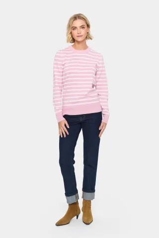 Strickpullover Regular Fit white rose