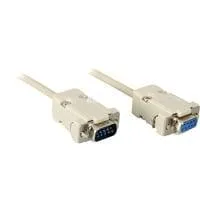 Serielles Verlängerungskabel 9-Pin Stecker > Buchse grau, 2 Meter