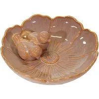 Fachhandel Plus Vogeltränke winterfest, Fleur, Ø 23 cm oder Ø 28 cm, mit 2 Deko-Vögeln, 5 Farben und 2 Größen zur Auswahl