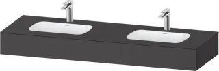 Duravit Qatego Einbauwaschtisch mit Konsole Graphit Matt 1600x550x170 mm - QA4695049490000 QA4695049490000