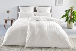 LeGer Home by Lena Gercke Bettwäsche "Leonore" 2 Stk. Mako-Satin Streifen aus 100% Baumwolle, Größe ab 135x200 cm
