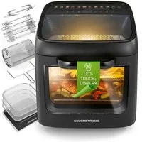 GOURMETmaxx Heißluftfritteuse Heißluftofen mit Panoramadach & Frontfenster, 1800 W, Airfryer,  12,5 l - 12 Programme