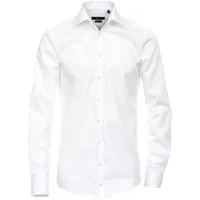 VENTI Businesshemd Herren Hemd extra langer Arm 72cm Langarm Hemd uni modern fit Kentkragen, weiß HL81, 44