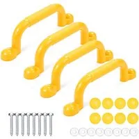 relaxdays Klettergriff Klettergerüst-Griffe im Set, gelb, 4er Pack