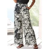 Vivance by Lascana Palazzohose aus weicher, leichter Viskose mit Blätterdruck aus Jersey, lässige Schlupfhose, leichte Sommerhose