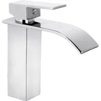 CORNAT Waschtischarmatur Verchromter Druckgusskörper / Mühelose Schaftbefestigung / Mit Druck-Ablaufventil / Wasserhahn fürs Bad / Schwallauslauf