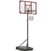 Yohood Basketballkorb 147–260cm Indoor Outdoor Basketballständer für Teenager mit Rollen