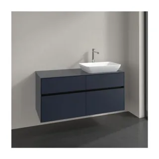 Villeroy und Boch Collaro Waschtischunterschrank C114B0VQ 120x54,8x50cm, Waschtisch rechts, LED-Beleuchtung 8,8 W, marine blue