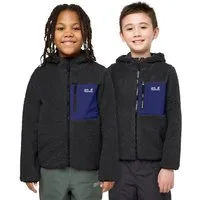 Jack Wolfskin Fleecejacke ICE CURL HOOD JACKET K Fleecejacke, kuschelig, warm und atmungsaktiv, mit Kapuze
