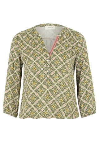 CARTOON - Casual-Bluse grün/violett - Gr. - 40