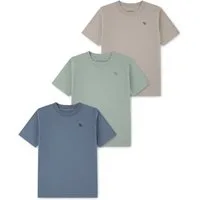 Abercrombie Kids T-Shirt (Packung, 3-tlg., 3er) Gesticktes Markenlogo