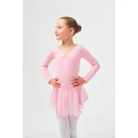 tanzmuster Chiffonkleid Ballettkleid Anna mit Glitzersteinen Mädchen Ballettbody mit Chiffon Röckchen