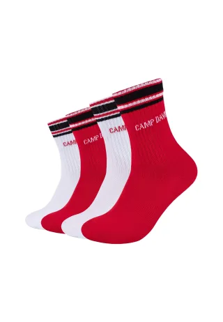 CAMP DAVID Socken "Tennissocken Short 4er Pack" 4er Pack Gekämmte Baumwolle und gepolsterte Sohle zur Druckentlastung