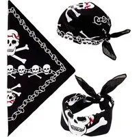 Widmann S.r.l. Kostüm Piraten Bandana Kopftuch mit Totenkopf Print - 55
