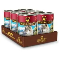 Wolfsblut Blue Mountain Adult - getreidefreies Nassfutter mit Wild 6x395g, Nassfutter für: Hunde