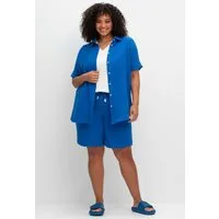 Sheego Klassische Bluse Hemdbluse Kurzarm
