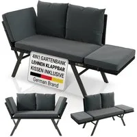 Juskys Multifunktionsliege Calvia, Multifunktional mit klappbaren Teilen inkl. Polster, Belastbar 240 kg