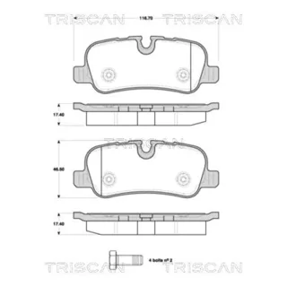 Triscan Bremsbel?ge hinten Land Rover Discovery