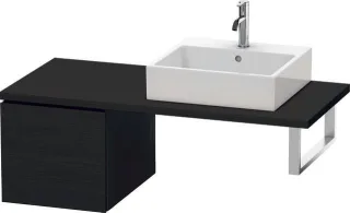 Duravit L-Cube Unterschrank für Konsole Eiche Schwarz Matt 420x547x400 mm - LC583101616 LC583101616