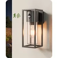 EDISHINE Außen-Wandleuchte mit Bewegungsmelder, ohne Leuchtmittel, moderne Wandlampe für Garten, Fassade und Haustür
