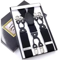 MOPUEA Hosenträger Herren Hosenträger für Hosen mit 6 starken Metallclips (1-St)