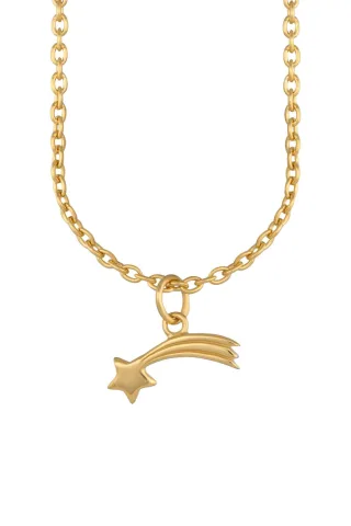 cai Anhänger mit Kette 925/- Sterling Silber vergoldet Sternschnuppe