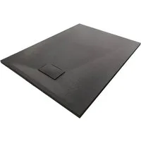 Bernstein Rechteckduschwanne Duschtasse GT-Serie, SMC, Duschwanne quadratisch 90x90cm SMC Schwarz Struktur inkl Ablauf Typ B