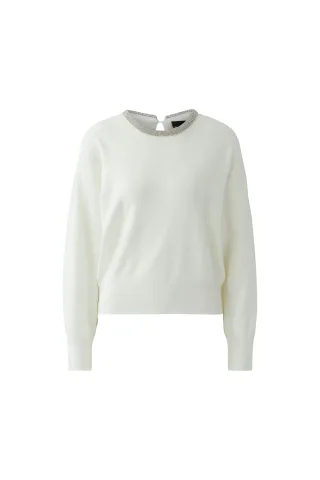 Oui - Pullover cloud dancer - Gr. - 42
