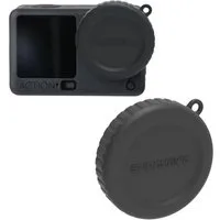 Wigento Silikon Linsenschutz für DJI Osmo Action 6 Kamera Zubehör Schwarz Zubehör Drohne (Kompakt, Leicht, Robust, Passgenau, Kratzhemmend)