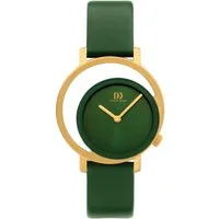 Danish Design Quarzuhr DANISH DESIGN Damen Armbanduhr PICO IV32Q1271 grün D. 32 mm Lederband