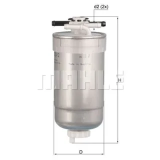 Mahle Kraftstofffilter Audi Fiat Seat Skoda VW KL233/2