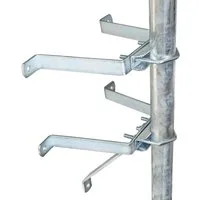 PremiumX SAT-Halterung Mauerhalter 20cm Stahl SAT Wandabstandshalter für Mast bis Ø 60mm