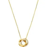 MICHAEL KORS Kette mit Anhänger Schmuck Geschenk Silber 925 Halsschmuck PREMIUM, mit Zirkonia (synth)