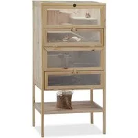 relaxdays Kleintierkäfig Hamsterkäfig Holz