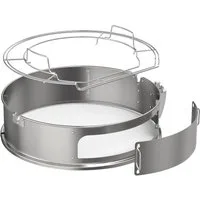 RÖSLE Grillerweiterung Gourmetring, für Kugelgrills Ø: 60 cm, 25047, Edelstahlring für Drehspieß und Zubereitung von Pizzas
