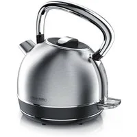 Arendo Wasserkocher Edelstahl Vintage Retro Wasserkessel mit Temperatureinstellung, 1,7 l, 2200 W, LED Anzeige mit Touch Panel, Warmhaltefunktion, Zwischenmessung
