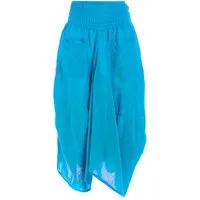 Vishes Maxirock Knöchel-Langer Luftiger Damen Sommer-Rock Einfarbig Sommerröcke Goa, Hippie, Boho Style