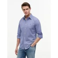 Tommy Hilfiger Langarmhemd FLEX POPLIN GINGHAM SHIRT Regular Fit Flex Cotton Gingham