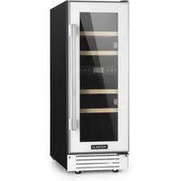 Klarstein Weinkühlschrank Vinovilla 17 Built-in Duo Quartz Edition, für 17 Standardflaschen á 0,75l,2 Zonen Wein Flaschenkühlschrank Weintemperierschrank Weinschrank