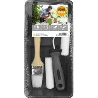 WOW!TOOLS Malerset Lackier-Set 5-teilig Lackierset Farbwanne Lackierwalze Pinsel
