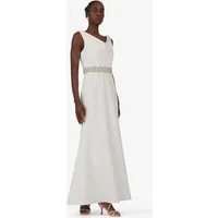 Kraimod Brautkleid mit Wasserfallkragen & Glitzergürtel